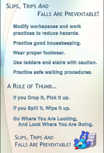 Tips to avoid slips, trips, and falls in the workplace