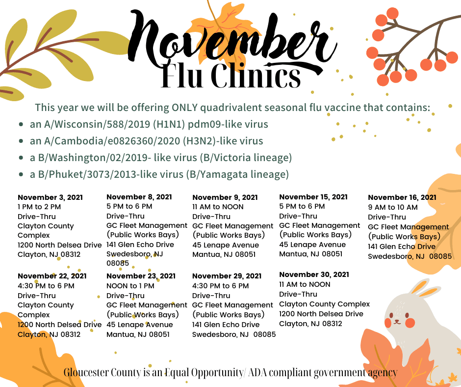 November Flu Dates 2021