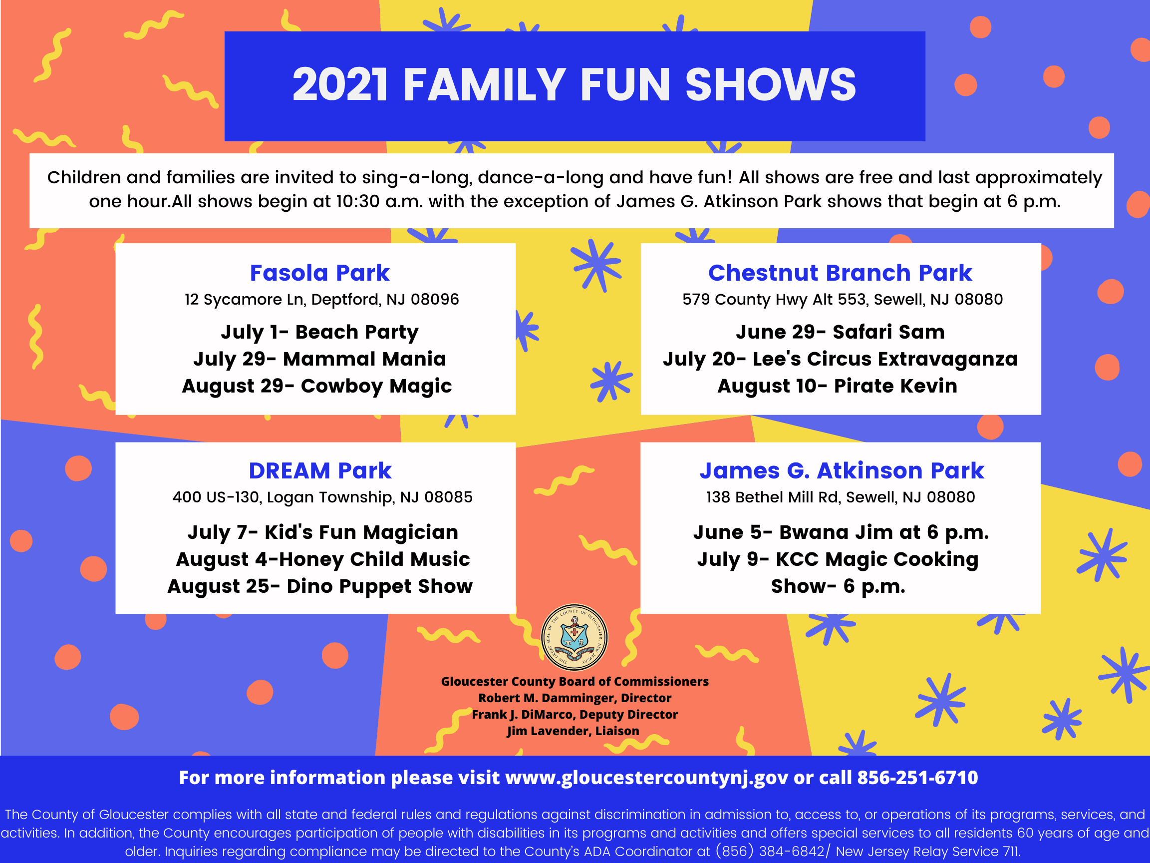 Family Fun Shows 2021-2